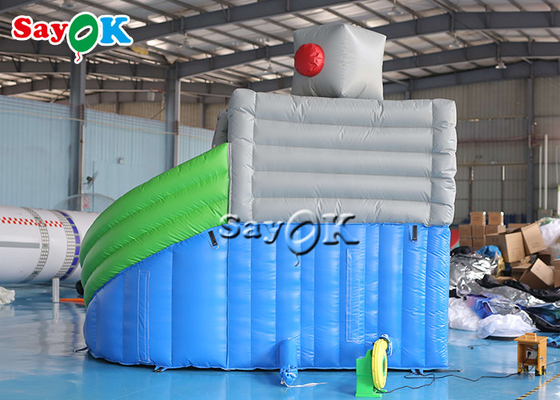 Tobogán acuático inflable temático de las diapositivas del robot de encargo animoso inflable del patio trasero con la piscina