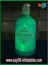 Decoración inflable inflable azul de la iluminación de la botella de vino para hacer publicidad