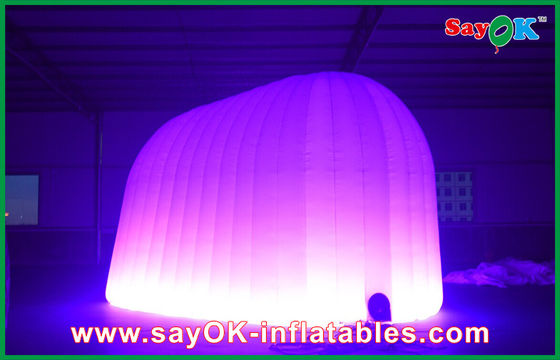 Tienda inflable personalizada Fiesta de bodas Ronda Tienda de aire inflable 210D Tejido de Oxford con iluminación LED