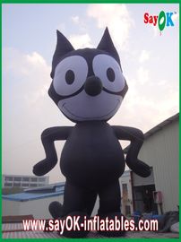Altura animal inflable los 8m de la historieta del gato negro inflable/del paño fuerte de Oxford