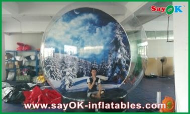 Bola inflable de la nieve/diámetro inflable transparente los 5M de la burbuja del globo de la nieve de Chrismas