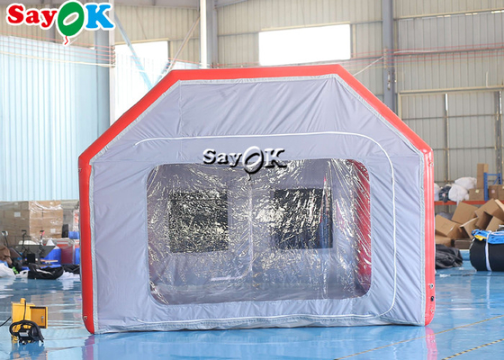 La cabina de espray inflable del coche de Gray Air Tight Inflatable Tent de la tienda del trabajo impermeabiliza ULTRAVIOLETA anti