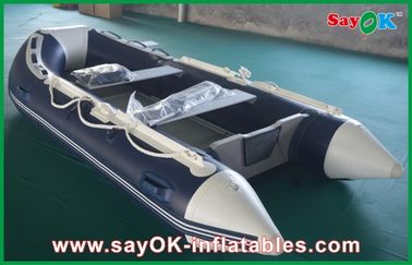 Pequeños barcos inflables de la fibra de vidrio rígida del casco con el piso de aluminio resistente