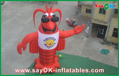 Personaje inflable de la langosta animada, mascota inflable móvil personalizada
