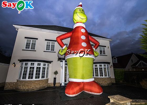 decoración al aire libre de la Navidad de Blow Up Grinch del modelo de los 8.5M Inflatable Cartoon Character