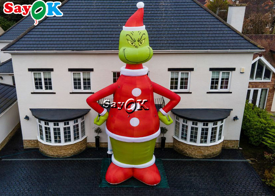 decoración al aire libre de la Navidad de Blow Up Grinch del modelo de los 8.5M Inflatable Cartoon Character