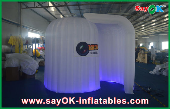 La cabina de la publicidad exhibe la iluminación inflable rosada/escardar cabinas inflables con el LOGOTIPO