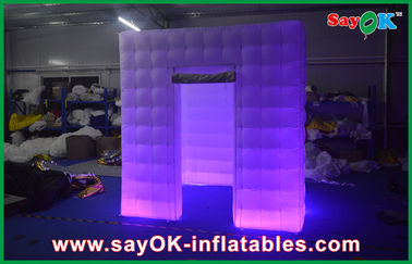 Aire de iluminación inflable del recinto LED de la cabina de la foto inflable, acontecimiento grande de Inflatables rojo/verde
