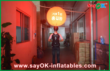 Decoraciones inflables grandes anaranjadas de la bola de la mochila que caminan con el logotipo de Janpanese