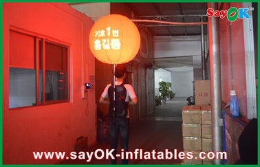 Decoraciones inflables grandes anaranjadas de la bola de la mochila que caminan con el logotipo de Janpanese