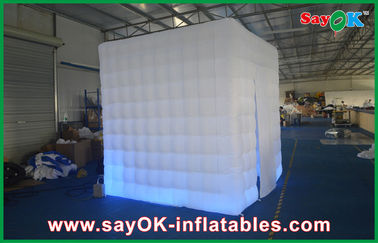 Cabina encendida portátil gigante de la foto de la foto del cubo de alquiler inflable de la cabina inflable con el LED
