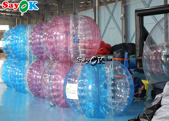 Los juegos inflables de los deportes del parque de atracciones 1.0m m TPU burbujean balón de fútbol