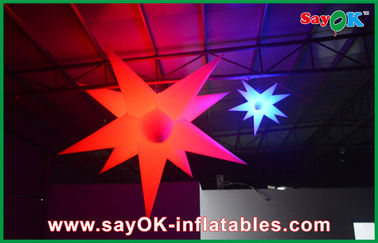 Estrellas inflables modificadas para requisitos particulares de la decoración inflable popular de la iluminación encendidas para la barra del club