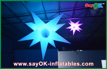 Globo llevado inflable de la estrella de la publicidad de la estrella de la decoración interior del partido con la luz del LED