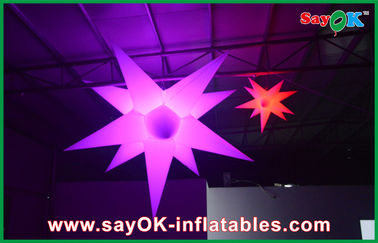 Globo llevado inflable de la estrella de la publicidad de la estrella de la decoración interior del partido con la luz del LED