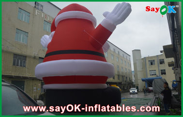 La Navidad grande roja Papá Noel del día de fiesta de la altura inflable de las decoraciones los 8m con el paño de Oxford