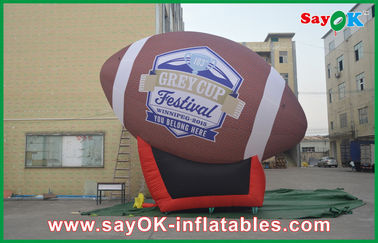 Modelo inflable inflable promocional de la bola de rugbi del trofeo de la taza de la palabra de las bolas de rugbi