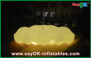 Material inflable del PVC del globo 0.18m m de la nube del helio de la decoración grande del LED para hacer publicidad
