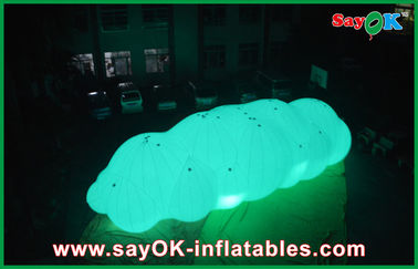 Material inflable del PVC del globo 0.18m m de la nube del helio de la decoración grande del LED para hacer publicidad