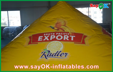 superior inflable de la pirámide del amarillo inflable de encargo de los productos de la decoración de 3M