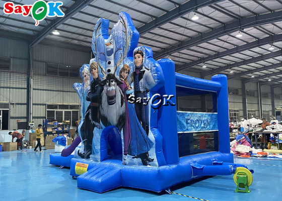 Princesa Printing Theme Inflatable del hielo despide la diapositiva del trampolín combinada