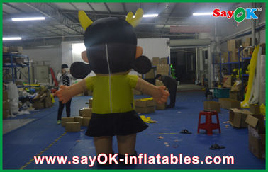 Modelo inflable Decoración linda Personajes inflables 3m Chica animada Tejido de Oxford de gran tamaño