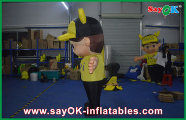 personajes de dibujos animados inflables amarillos medios de los 2M Outsite exquisitos para Childern