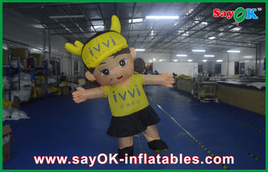 Modelo inflable Decoración linda Personajes inflables 3m Chica animada Tejido de Oxford de gran tamaño