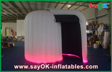 Cabina llevada inflable Photobooth inflable interior, tienda inflable blanca por encargo de la foto del cubo