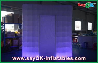 El anuncio de alquiler de la cabina inflable de la foto inflable explota el paño llevado cabina del cubo 210d Oxford de la foto