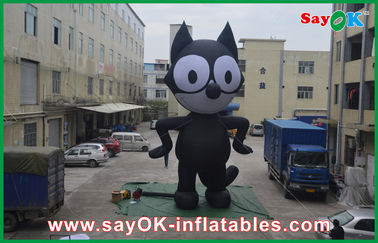 Publicidad inflable de Commerical del gato de la historieta del gigante los 6m para al aire libre