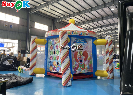 Cabina interactiva del juego del carnaval de Theme Party Inflatable de la cerca de la barra de los juegos de los deportes de Tarpalin de los juegos inflables del césped