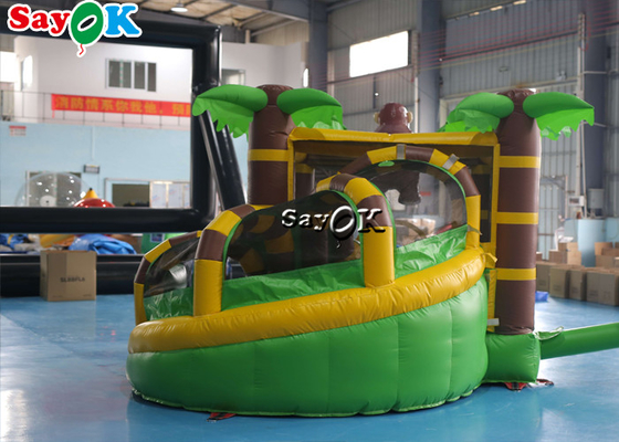 Diapositiva ignífuga de Gorilla Themed Inflatable Bounce House con el ventilador