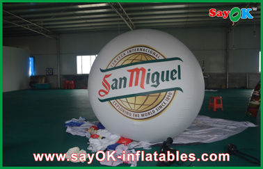 Publicidad del PVC inflable del globo 0.18m m del dirigible no rígido del helio del globo del blanco los 2M