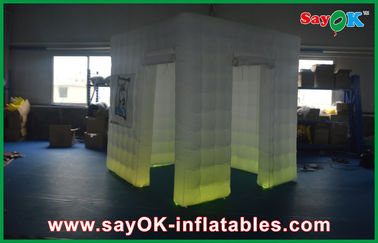 Acontecimiento de alquiler Inflatale decorativo de la cabina inflable de la foto que enciende el equipo de la cabina de la foto para el alquiler