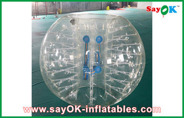 bola de parachoques inflable humana de la burbuja de los juegos inflables transparentes de los deportes del 1.2m para los niños
