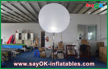Decoración inflable blanca modificada para requisitos particulares de la iluminación del paño de nylon para el partido