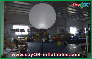 Decoración inflable blanca modificada para requisitos particulares de la iluminación del paño de nylon para el partido