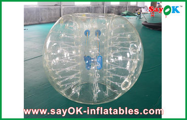 Los juegos inflables del jardín modifican balones de fútbol para requisitos particulares inflables de la bola de Zorbing del cuerpo de TPU el 1.5m que imprime