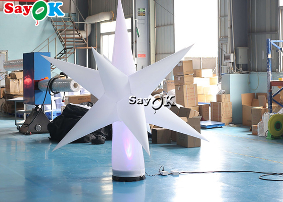 PVC de 0.25m m que cuelga la estrella inflable del LED para las decoraciones del partido