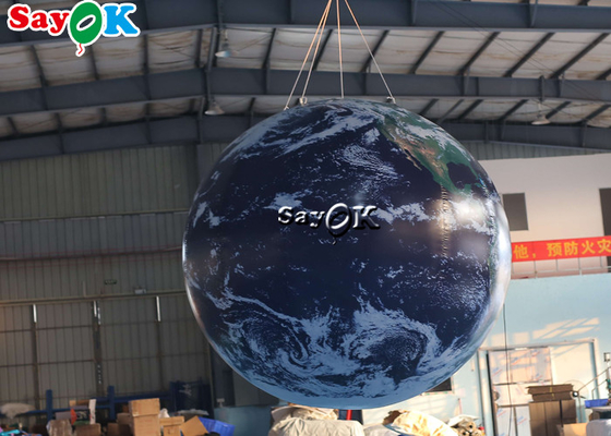 Iluminación los 8ft inflable de Decorative With Led del modelo del globo de la tierra del acontecimiento los 2.5m de la escuela