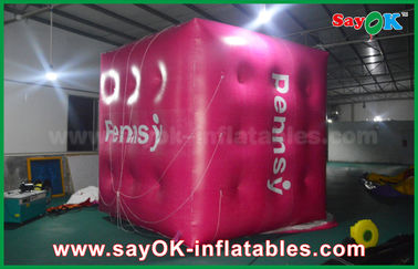 Globo inflable del cubo inflable rosado gigante del helio para promover