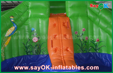 Casa de salto inflable con tobogán Pvc verano Slide de salto inflable fuera de la rana Slide de agua con impresión