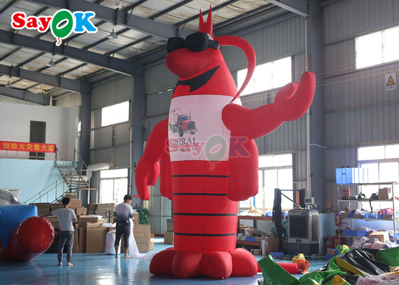 Decoraciones de patio inflables Animales rojos Langosta gigante Modelo inflable con 2 años de garantía