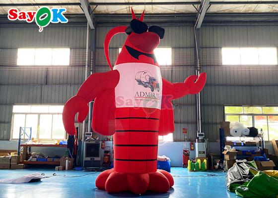 Decoraciones de patio inflables Animales rojos Langosta gigante Modelo inflable con 2 años de garantía