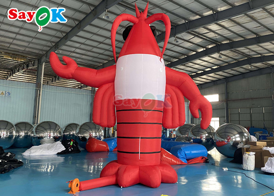 Decoraciones de patio inflables Animales rojos Langosta gigante Modelo inflable con 2 años de garantía