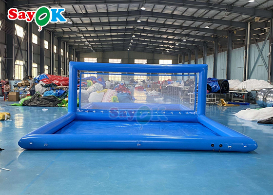 Deportes para adultos Gran piscina de campo de voleibol inflable con red de impresión de seda juguetes de agua inflables para niños