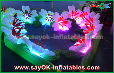 La decoración de iluminación inflable del partido llevó las flores inflables del paño de Oxford de la cadena de flor con las luces LED