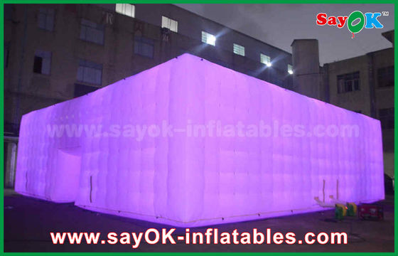 Tienda de campamento de cubo inflable con luz led para eventos