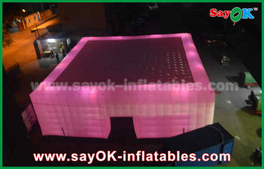 Tienda inflable de la bóveda de la luz grande del LED para el estadio del deporte o acontecimientos de la fábrica inflable de la tienda del cubo de China